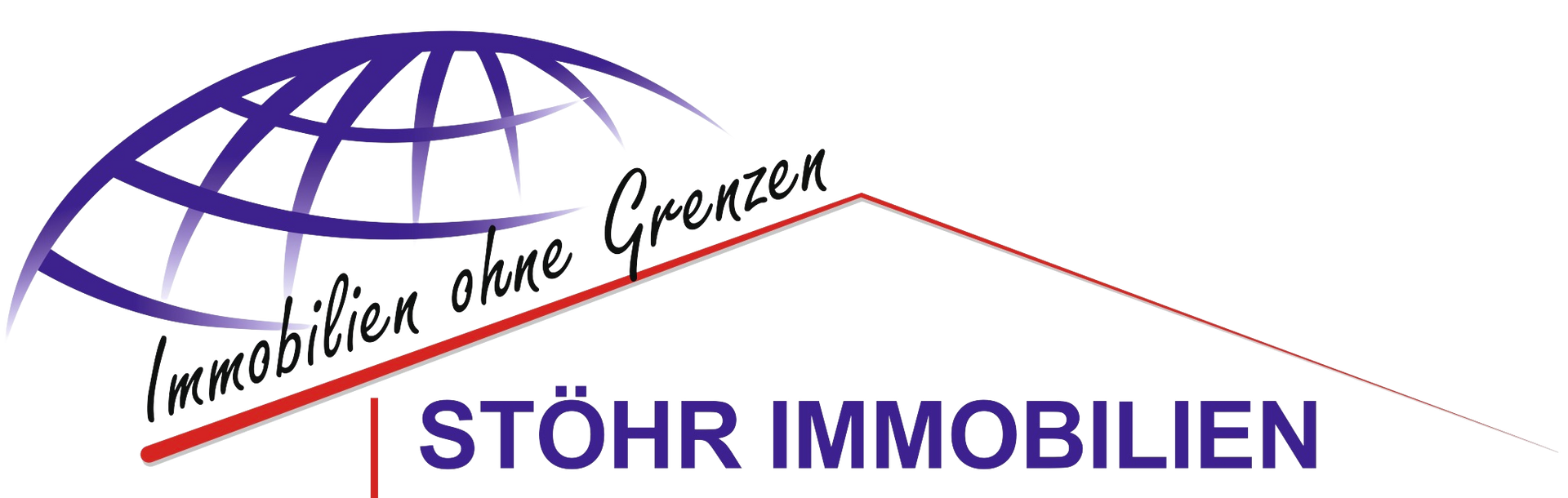 Ein Logo für Stohr Immobilien mit einem Globus darauf
