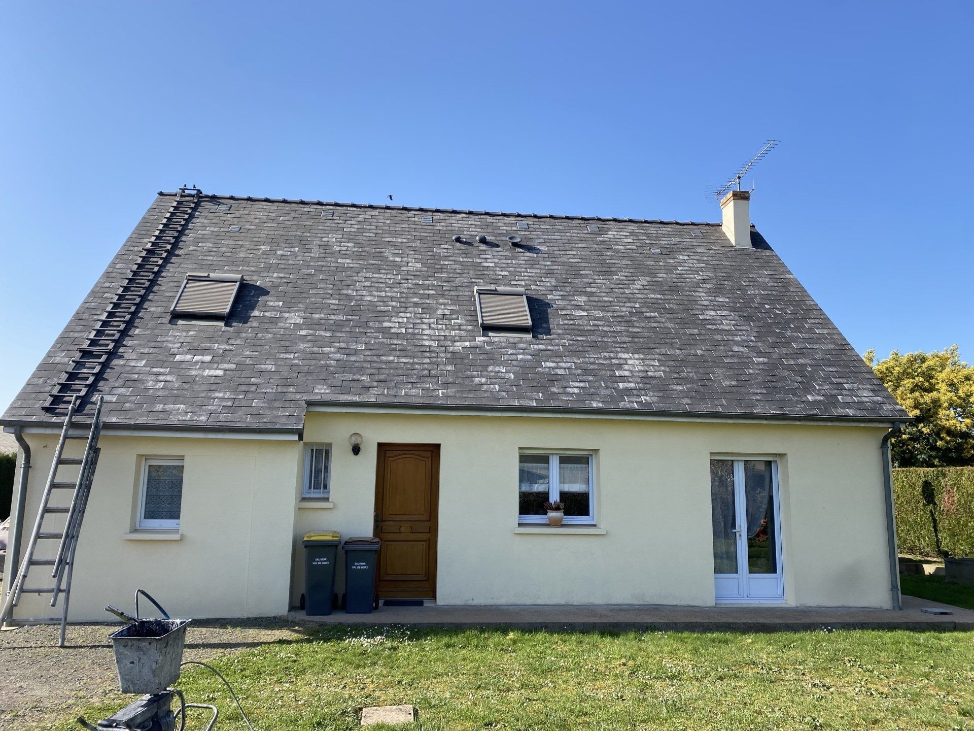 Avant rénovation de toiture fibro