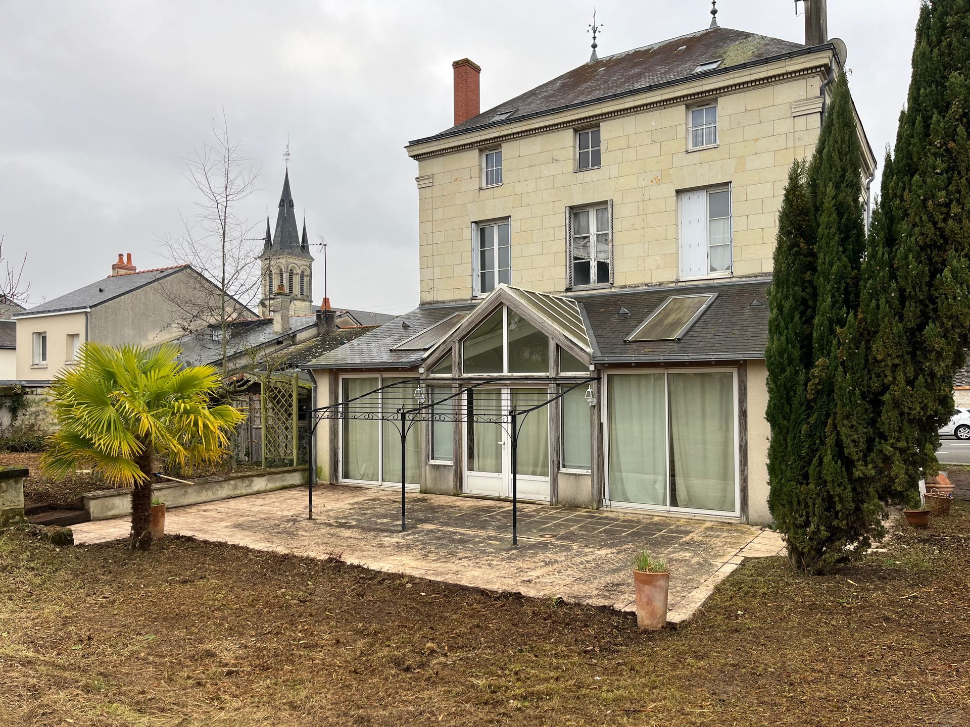 Avant nettoyage terrasse en carrelage