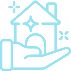 Une main supportant une maison.