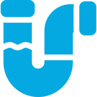 Un tuyau rempli d'eau.