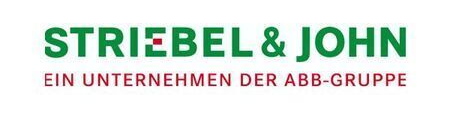 Striebel & John logo in green, with the red text "EIN UNTERNEHMEN DER ABB-GRUPPE" below.