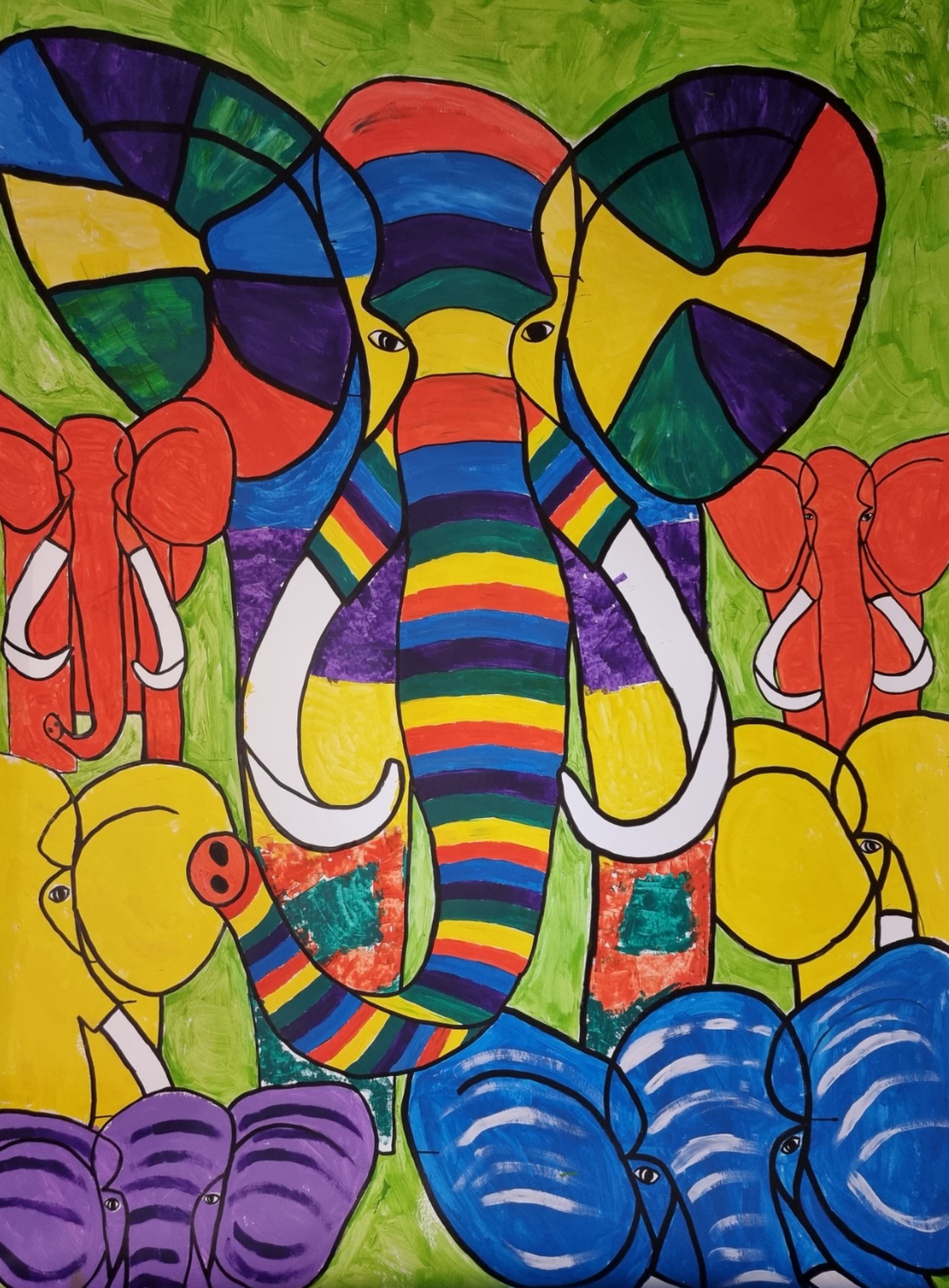 Elefantenhias Kunstwerk