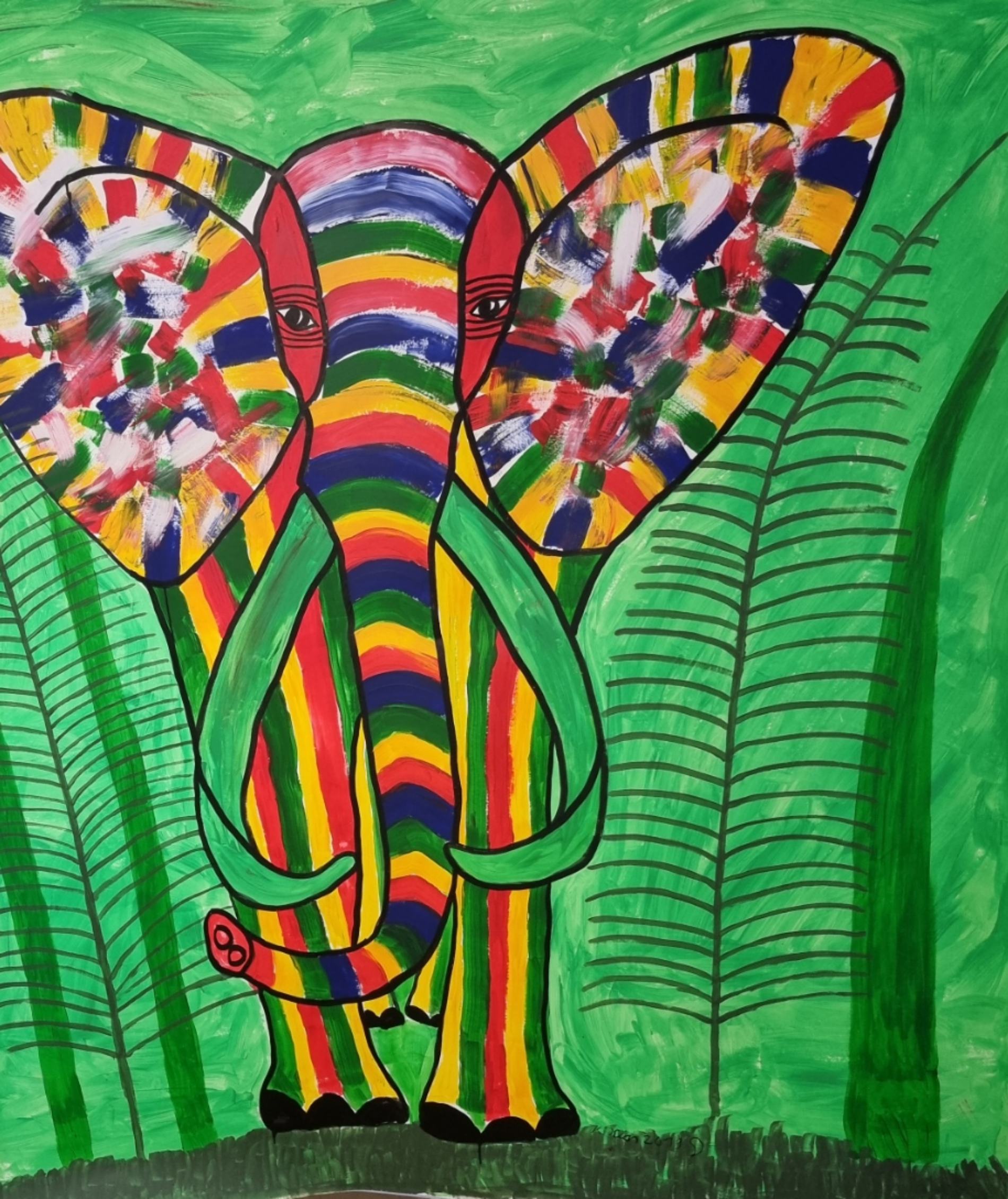 Elefantenhias Kunstwerk