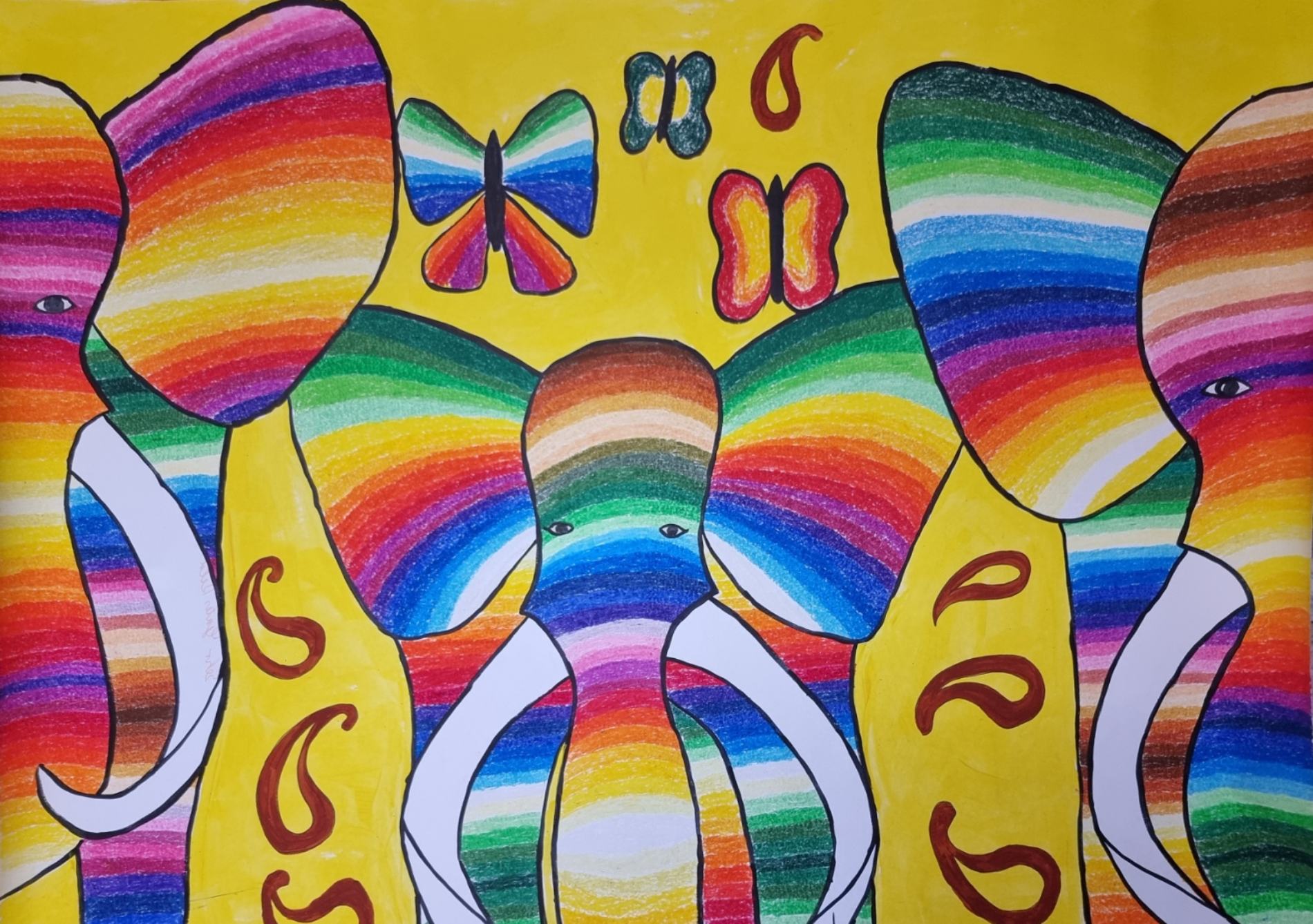Elefantenhias Kunstwerk