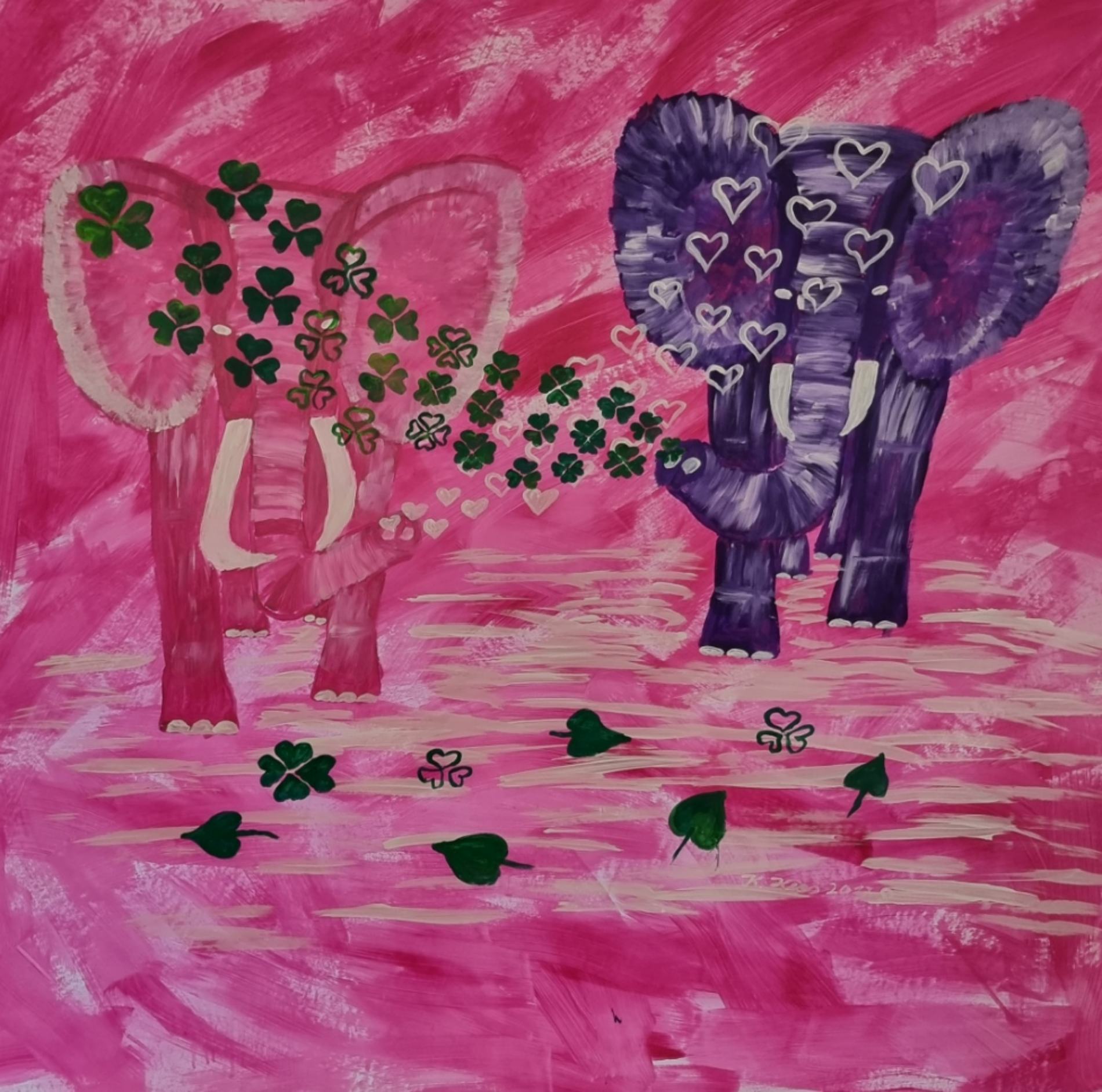 Elefantenhias Kunstwerk