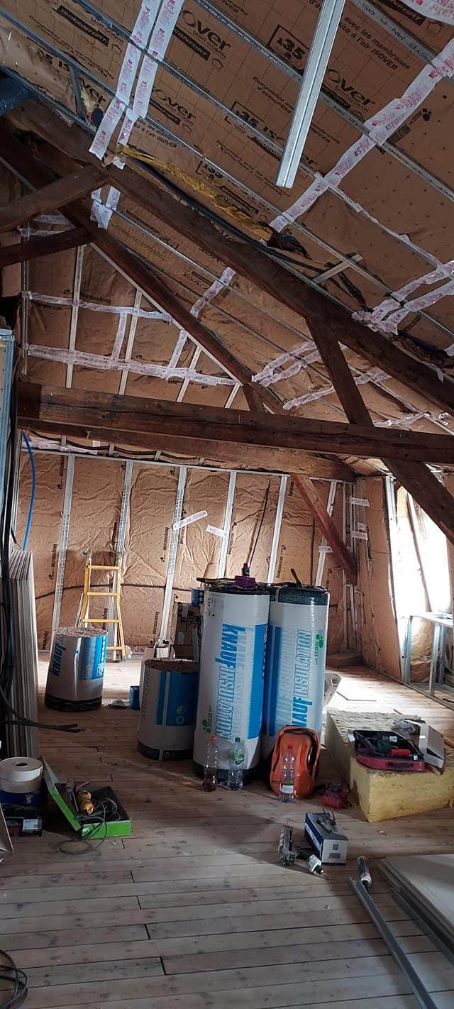 Isolation des combles pour aménagement de surface