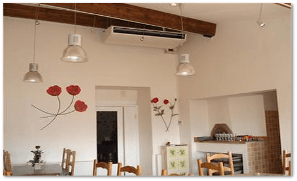 Climatiseur dans une cuisine