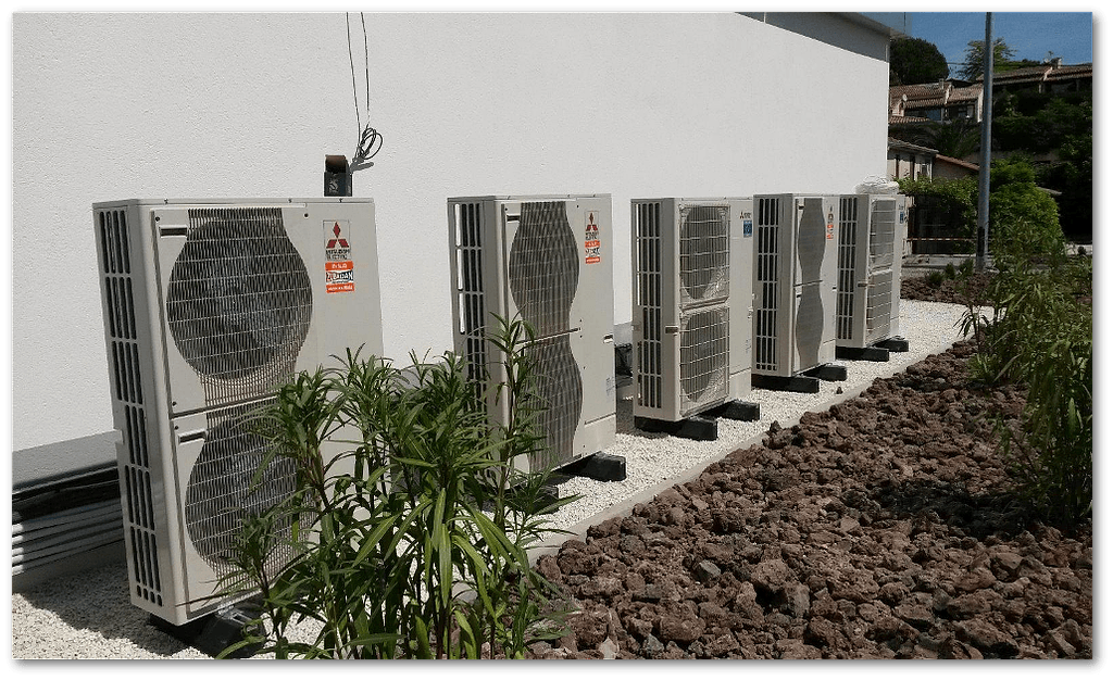 Pompes à chaleur extérieures de la marque Mitsubishi