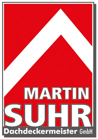 Ein rot-weißes Logo für die Martin Suhr Dachdeckermeister GmbH