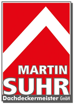 Ein rot-weißes Logo für die Martin Suhr Dachdeckermeister GmbH