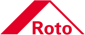 Ein Roto-Logo mit einem roten Dreieck auf weißem Hintergrund