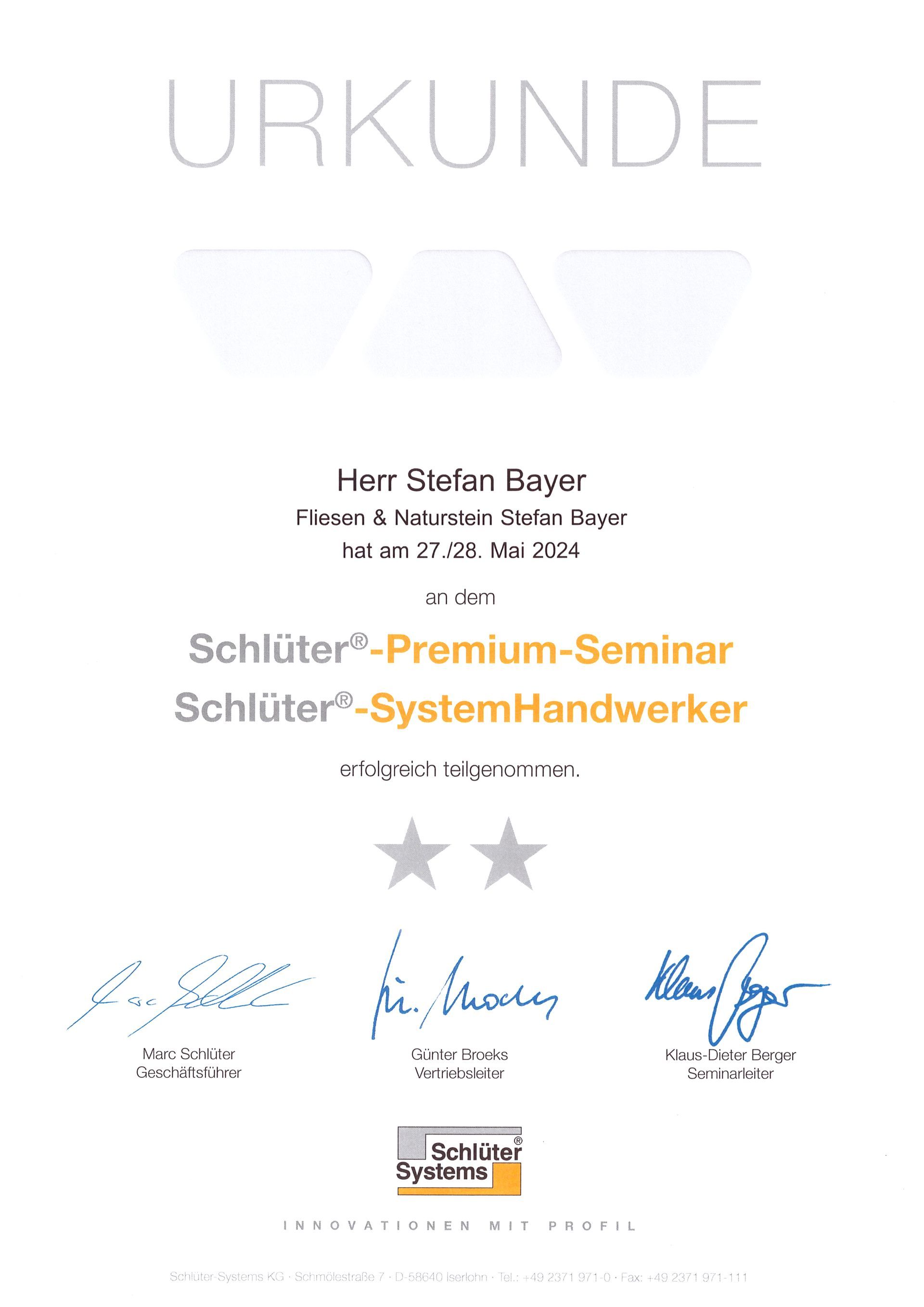 Es ist eine Urkunde mit der Aufschrift „Urkunde“.