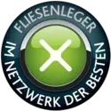 Ein grüner Knopf mit einem x in der Mitte.