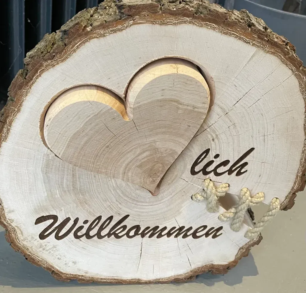 Wooden sign with