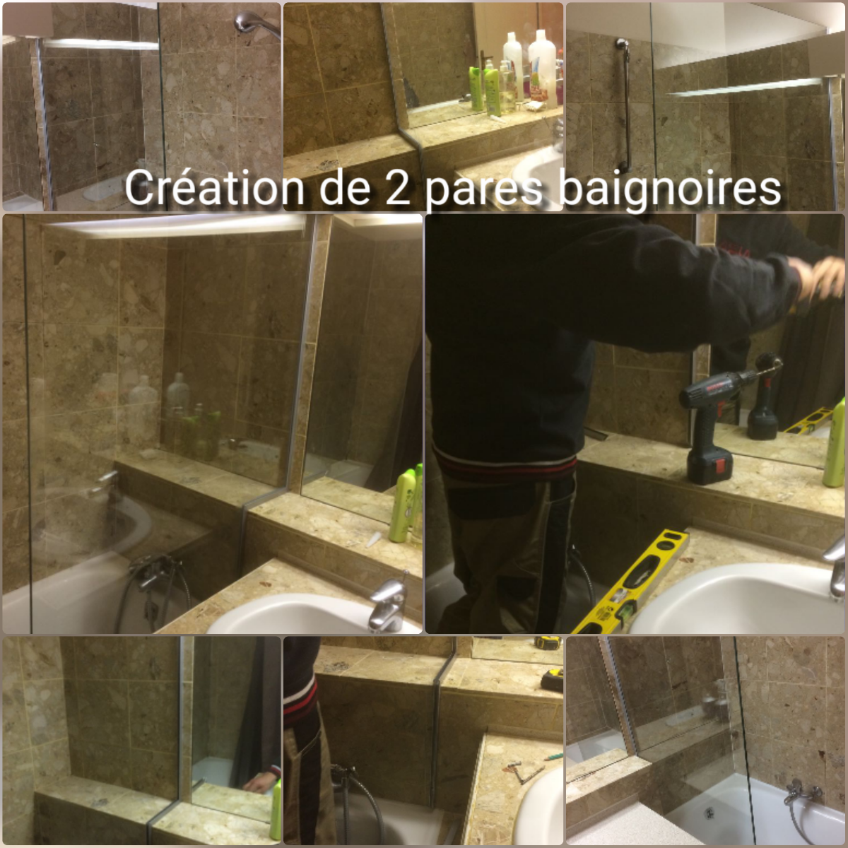 Création de 2 pares baignoire