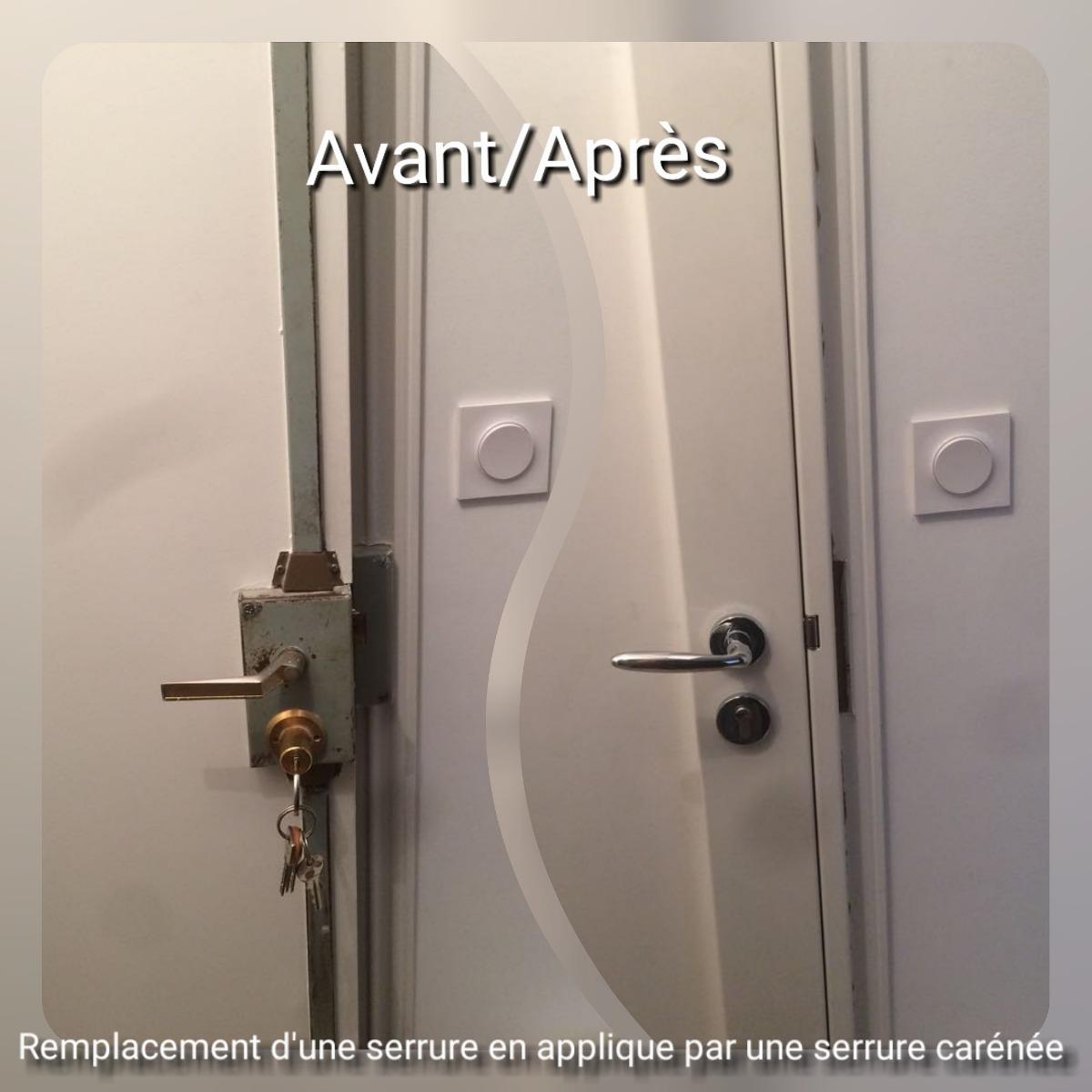 Remplacement de serrure en applique par une serrure carénée