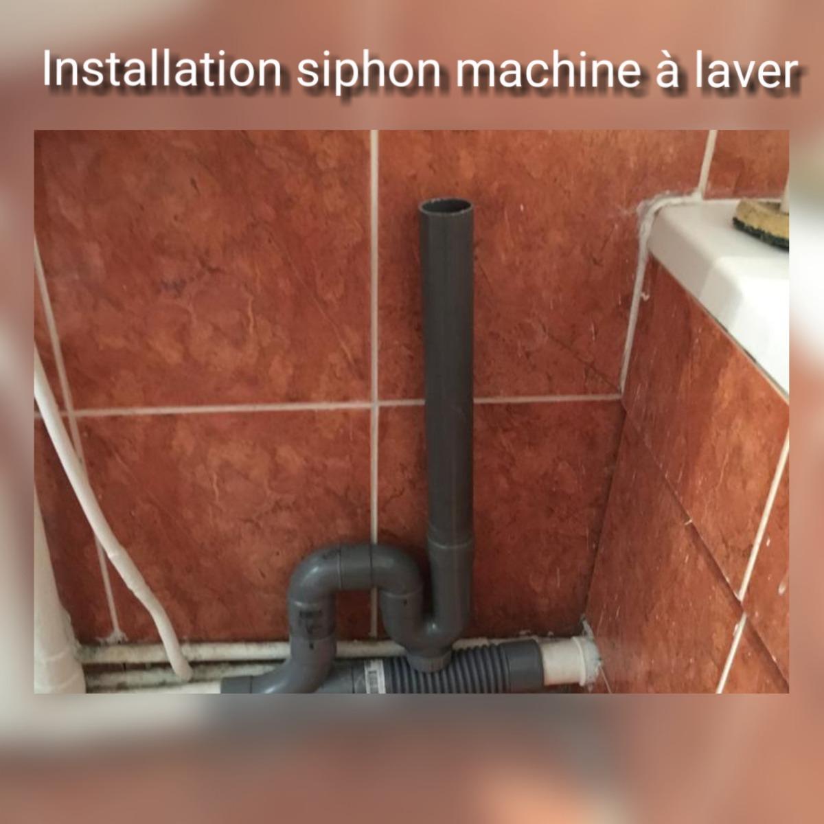 Installation siphon machine à laver