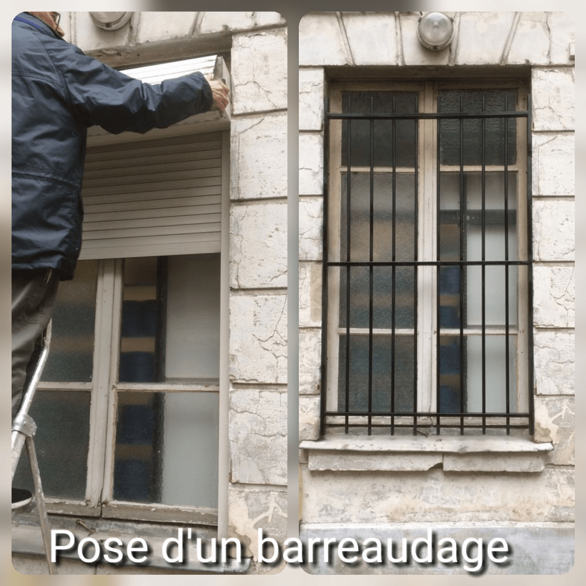 Pose de barreaudage