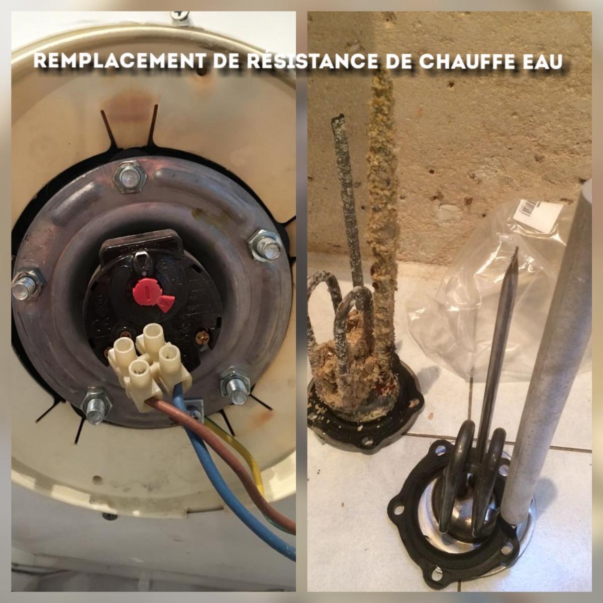 Remplacement de résistance de chauffe eau