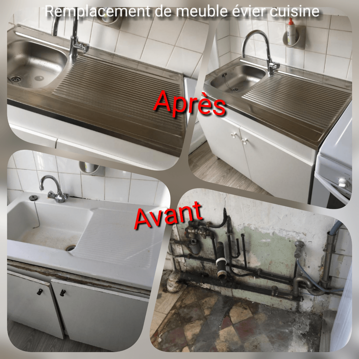 Remplacement d’un évier de cuisine