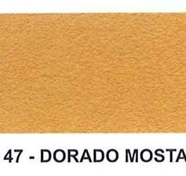 Un primer plano de un trozo de papel con la palabra dorado mosta escrito en él.