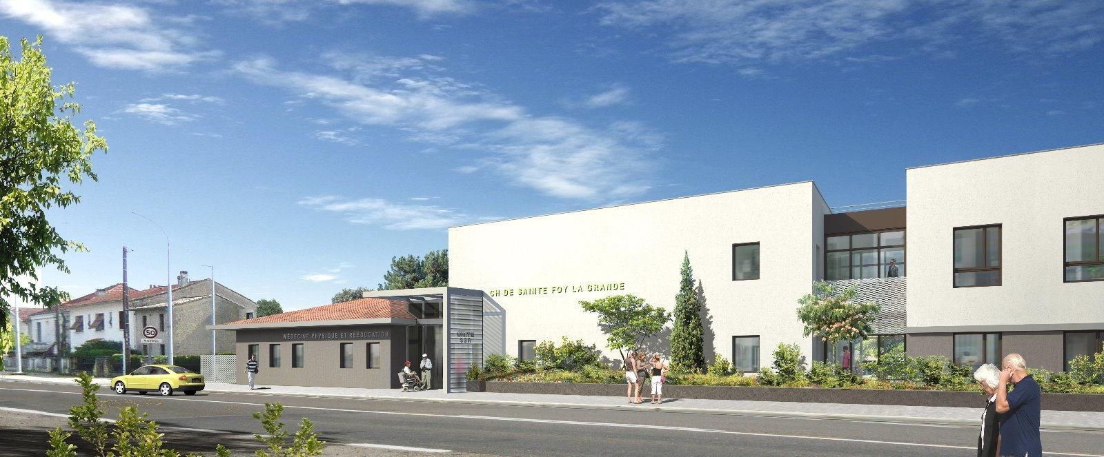 Une vue 3D du Centre Hospitalier Sainte-Foy-la-Grande