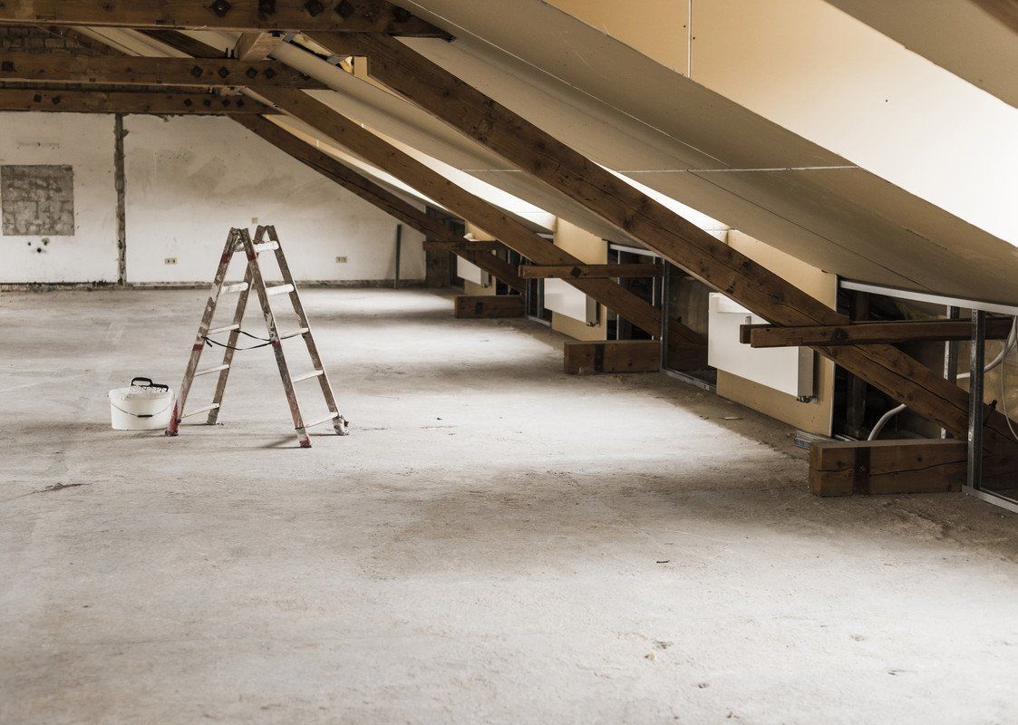 Combles en cours d'aménagement