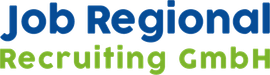 Logo der Job Regional Recruiting GmbH in blauer und grüner Schrift auf weißem Hintergrund