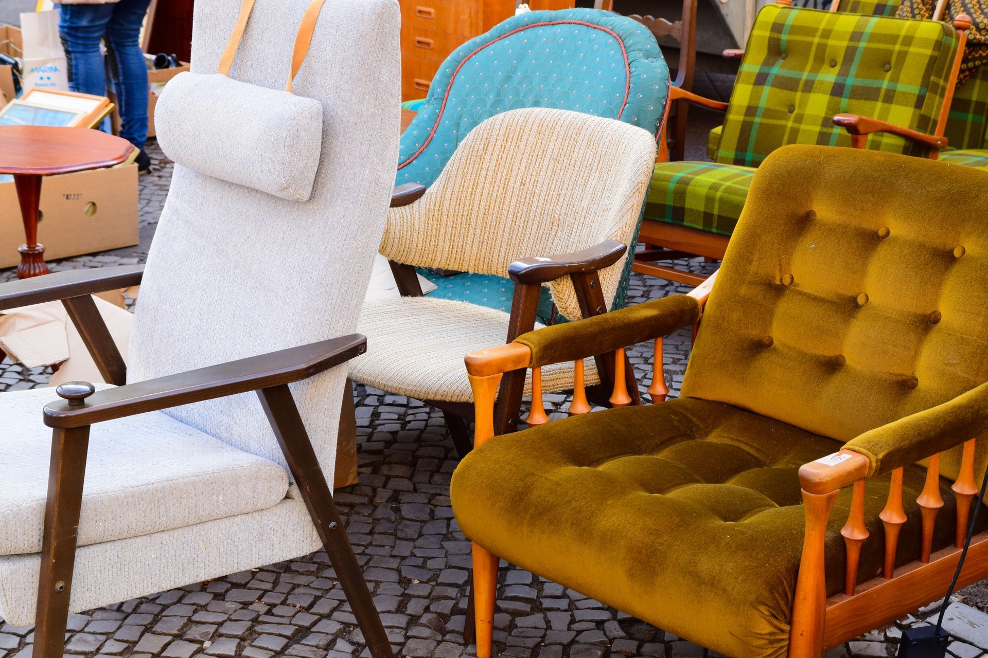 Fauteuils en velours