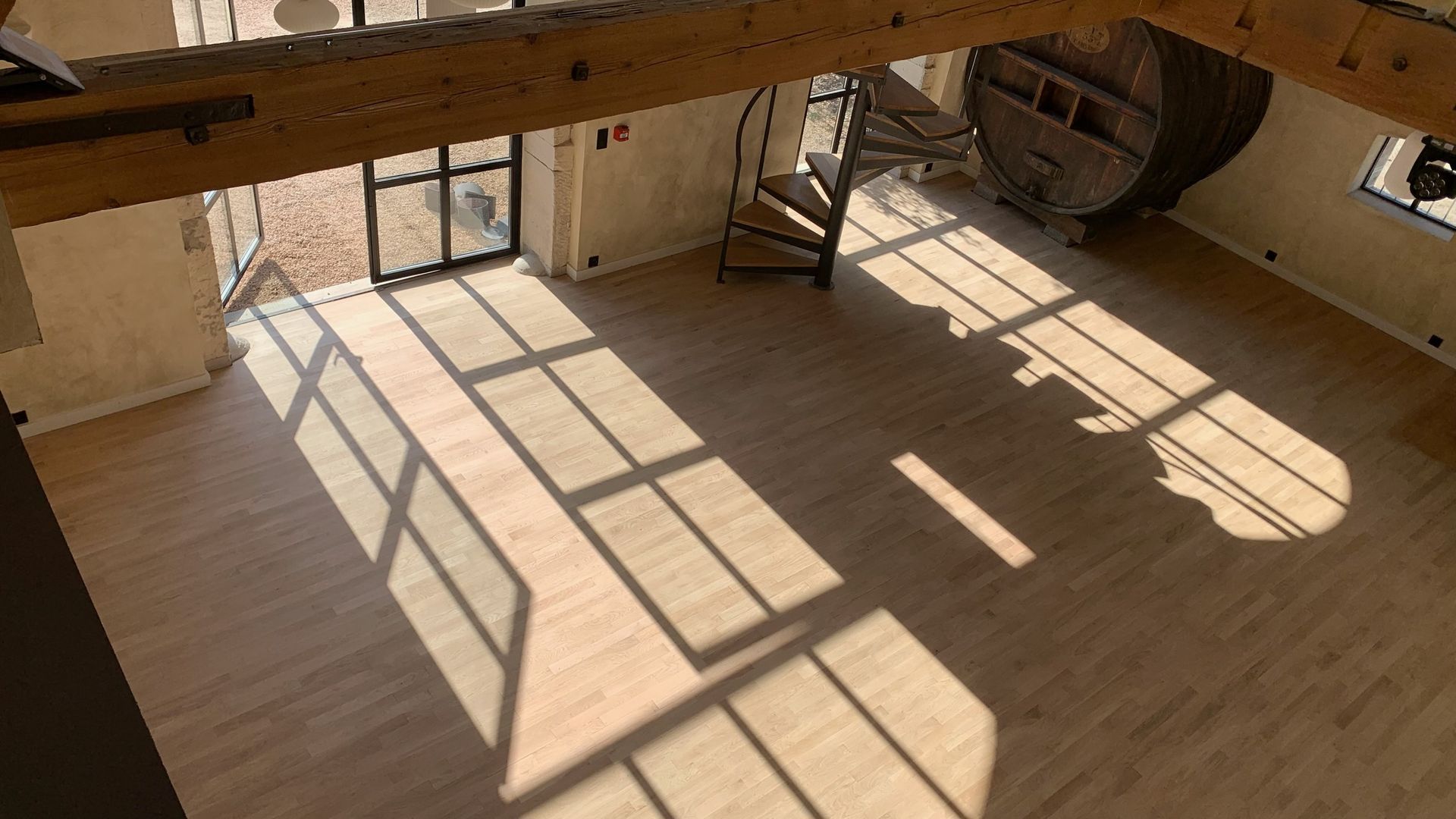 Parquet traditionnel vu d'en haut