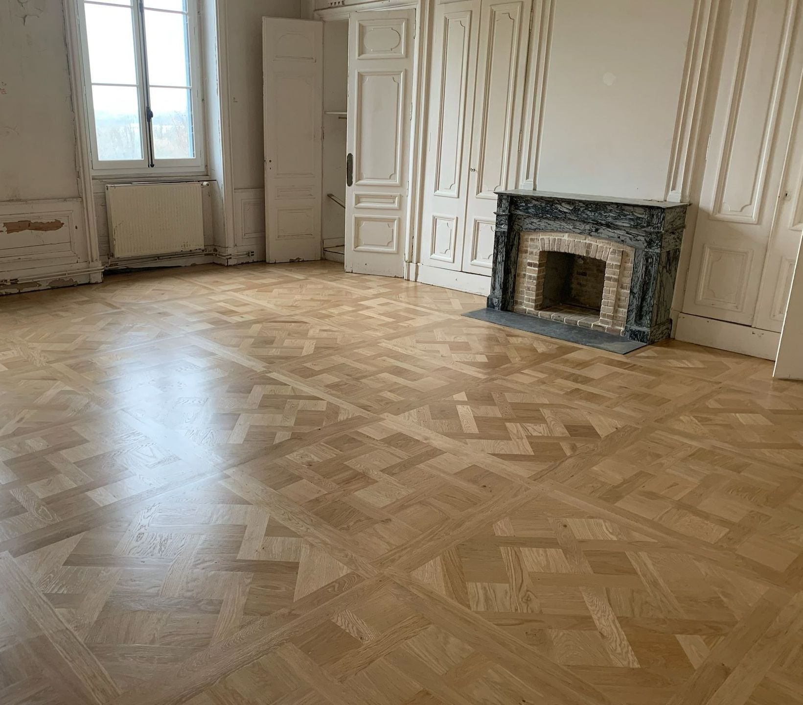 Parquet refait dans une chateau charentay
