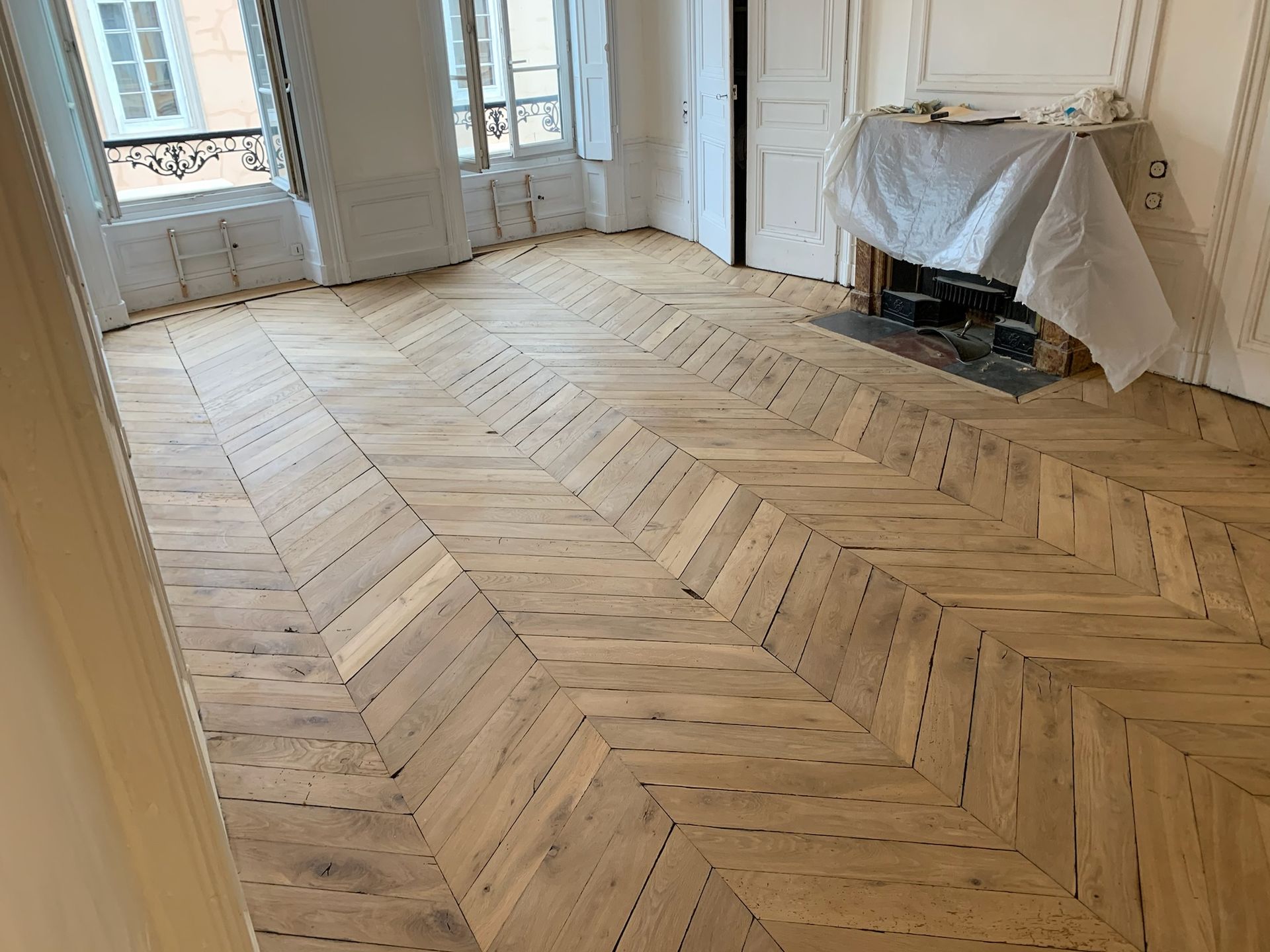 Restauration complète d'un parquet