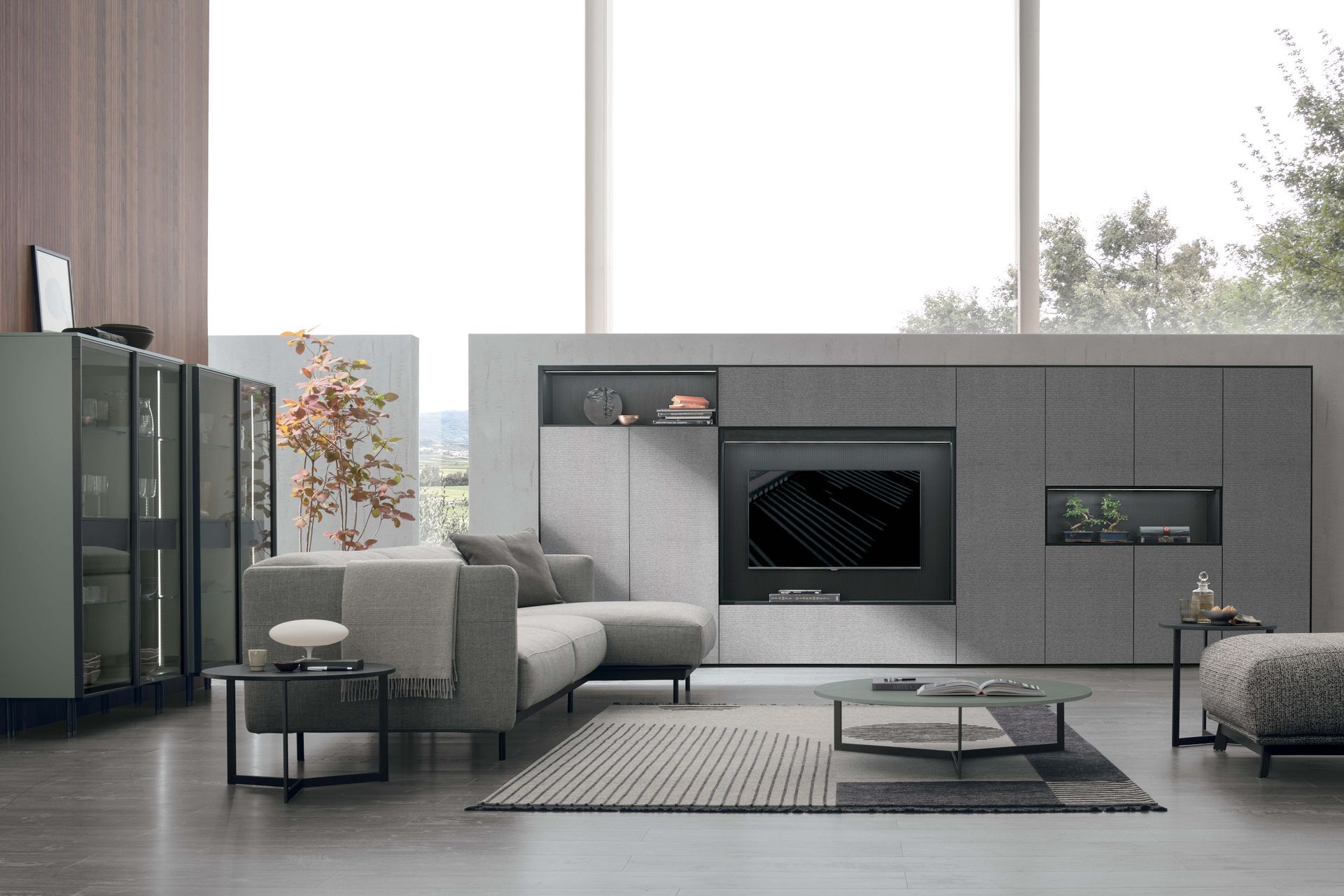 Küche und Wohnzimmer im Skandi-Design