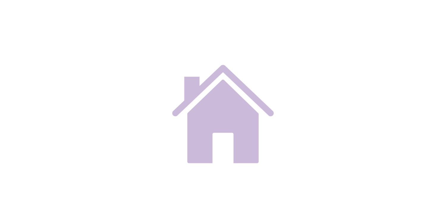 Light purple house icon on a white background.