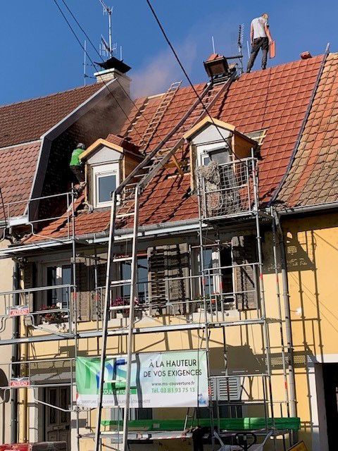 Chantier de rénovation de toiture