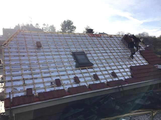 Sarking sur une toiture