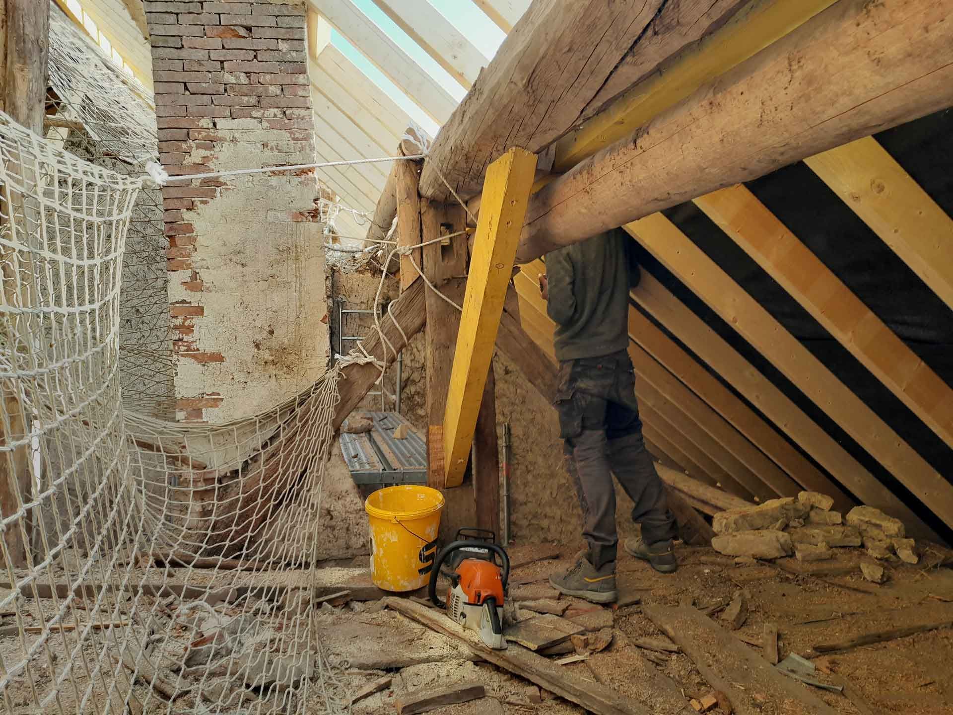 Rénovation de charpente intérieur