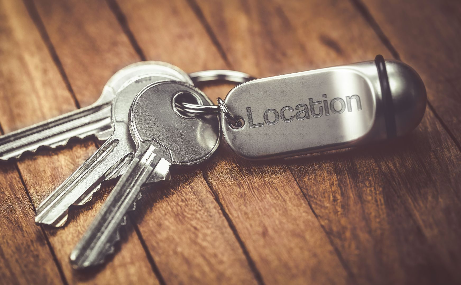 Un trousseau de clefs marqué location