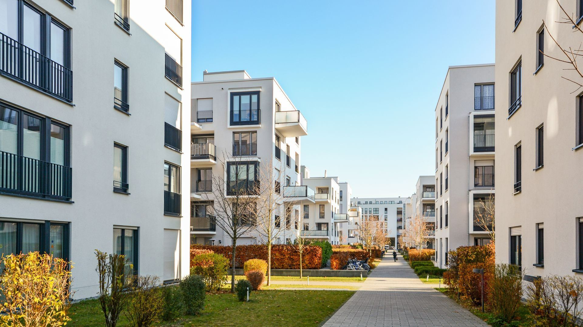 Résidences avec des allées arborées