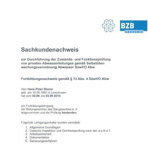 Es handelt sich um eine Bescheinigung mit der Aufschrift „Sachkundennachweis“.