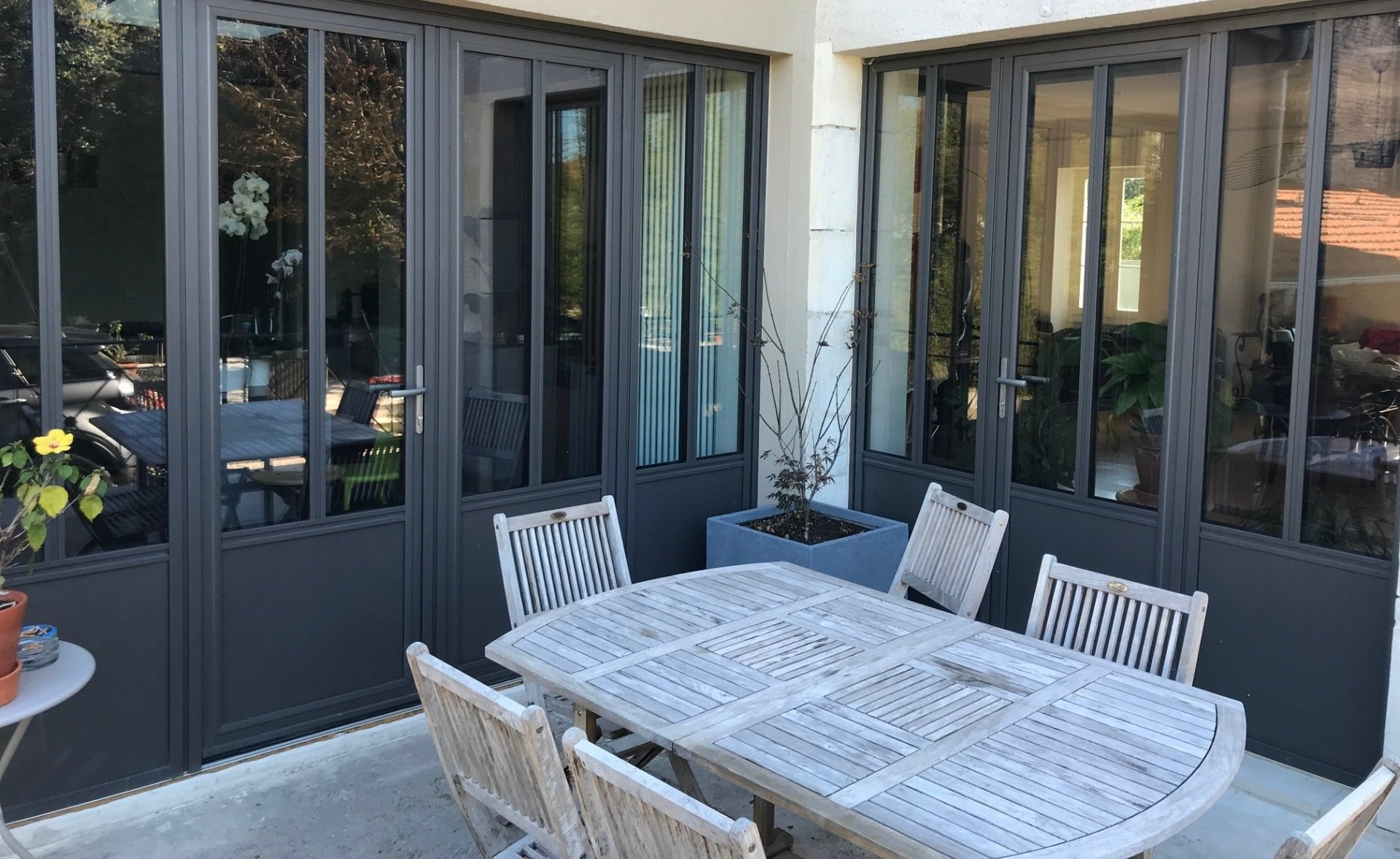 Photo d'un ensemble de baies vitrées