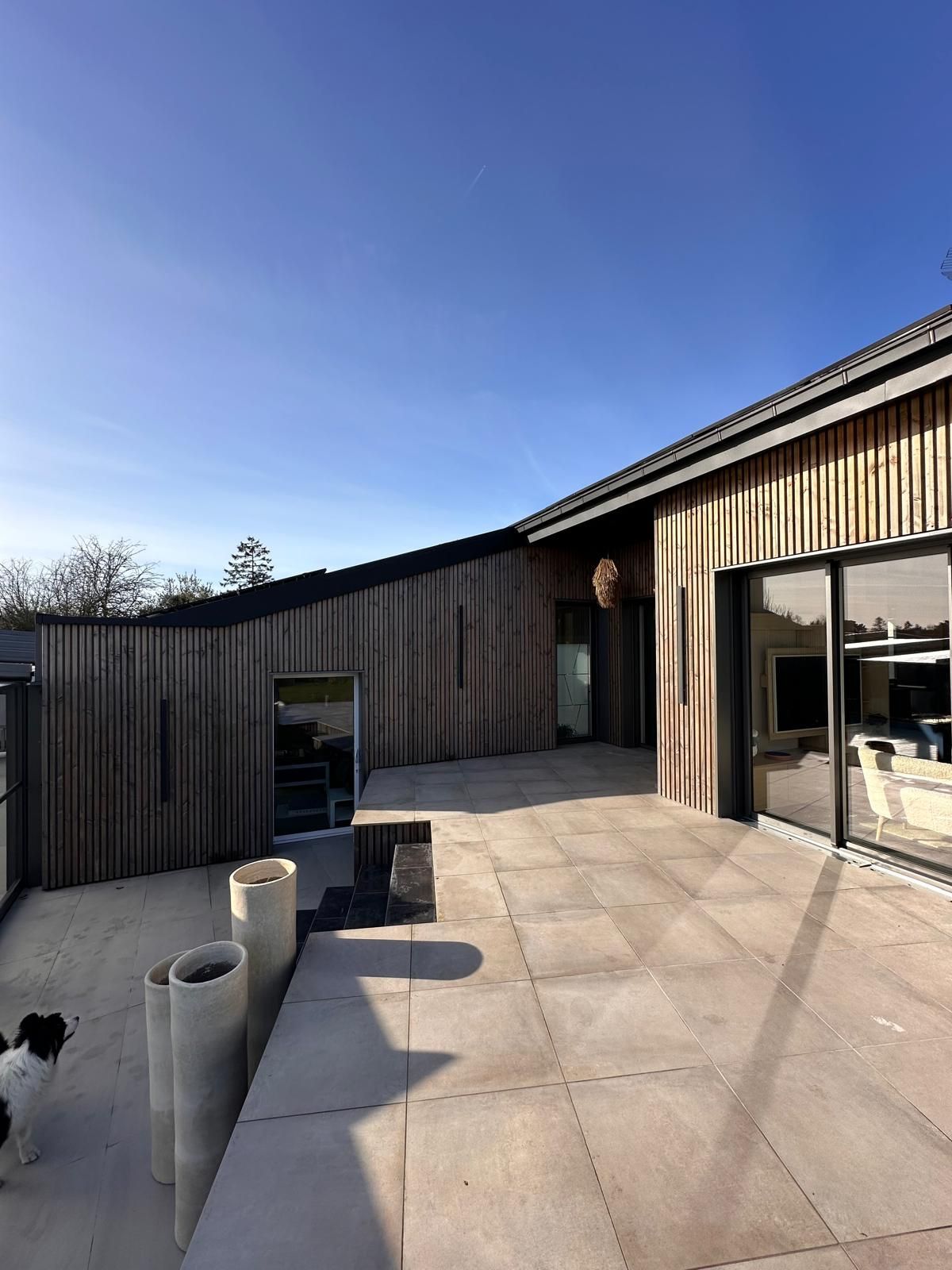 Trrasse en carrelage