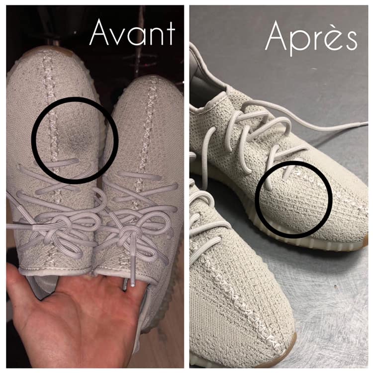 Chaussures avant/après