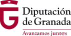 A red and white logo for diputacion de granada.