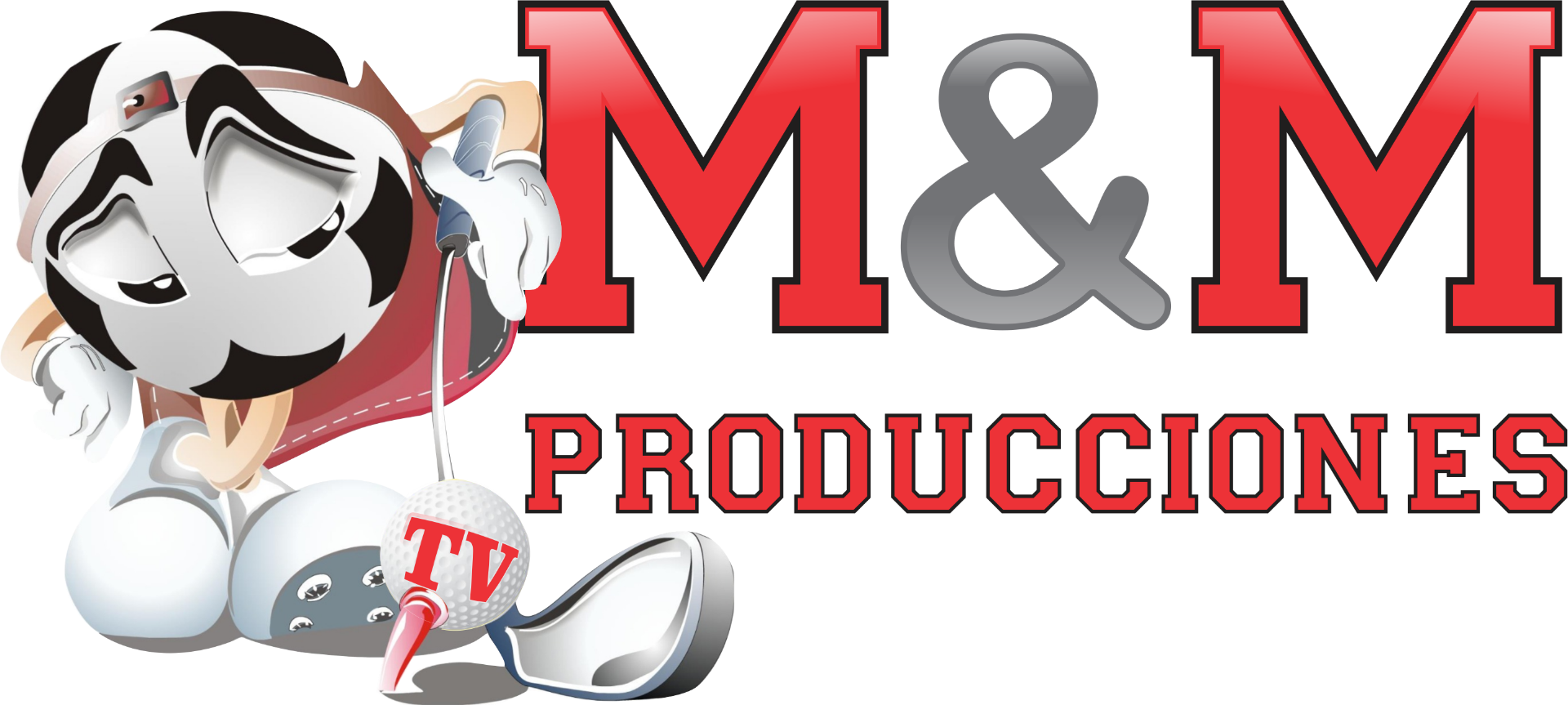 Un logotipo para una empresa llamada m & m producciones