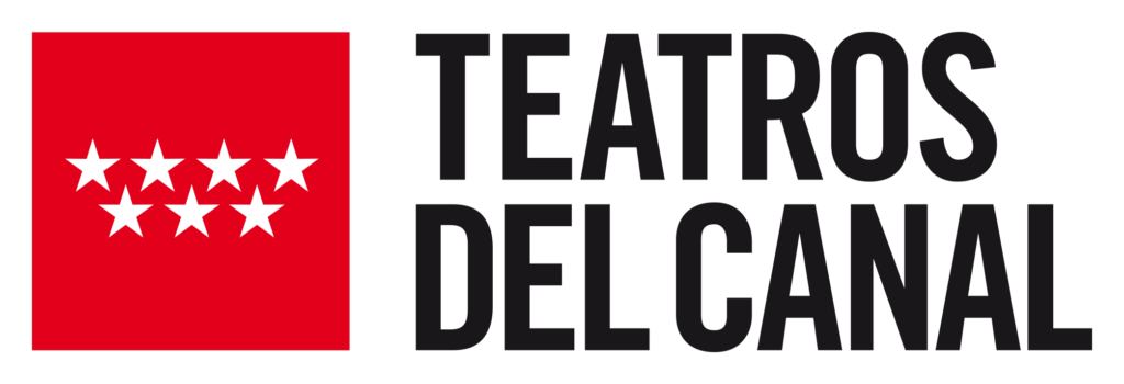 Un logotipo rojo y negro para Teatros del Canal.