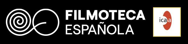Un logotipo en blanco y negro para Filmoteca Española.