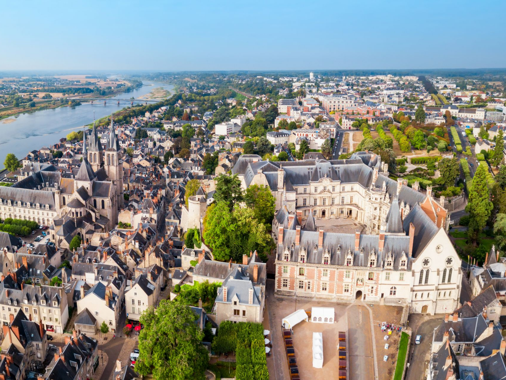 Château de Blois vu du ciel.