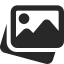 Un icono en blanco y negro de una imagen de una montaña.
